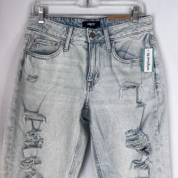 Maurices NWT Edgely Original Fit Relaxed Boyfriend Crop Denim Jeans Size 8 - Picture 3 of 9